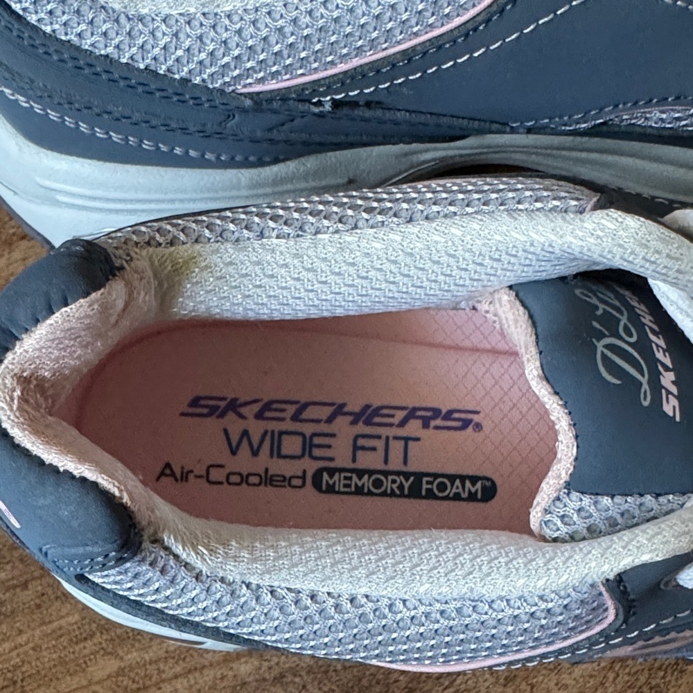 Skechers Blue and Pink Lace-Up Sneakers - Picture 2 of 6
